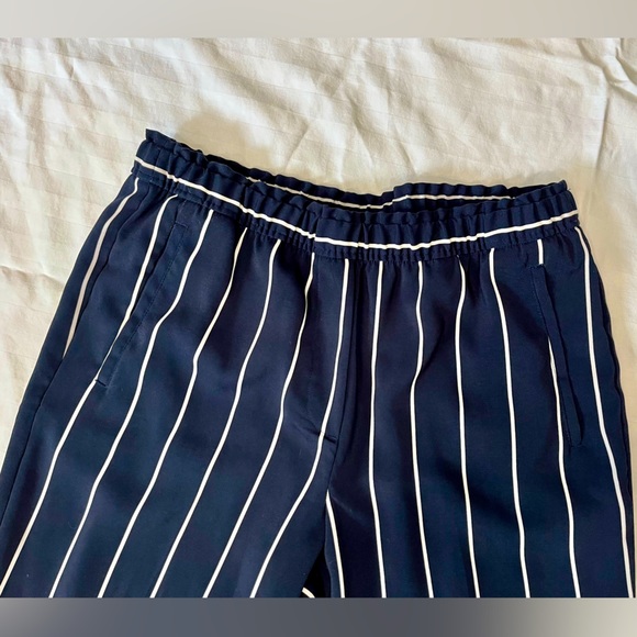 Blue and White Striped Pants - Picture 1 of 2